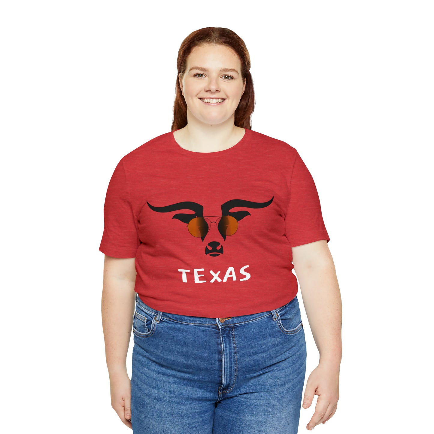 Texas - Longhorn Sunglasses - Unisex Jersey Short Sleeve Tee