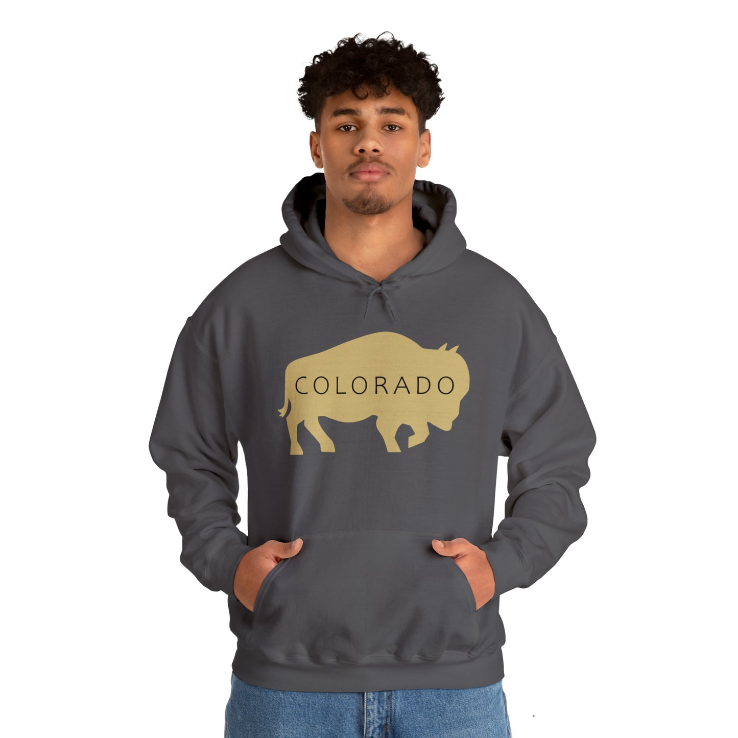 Colorado - Buffalo Silhouette - Unisex Heavy Blend™ Hooded Sweatshirt