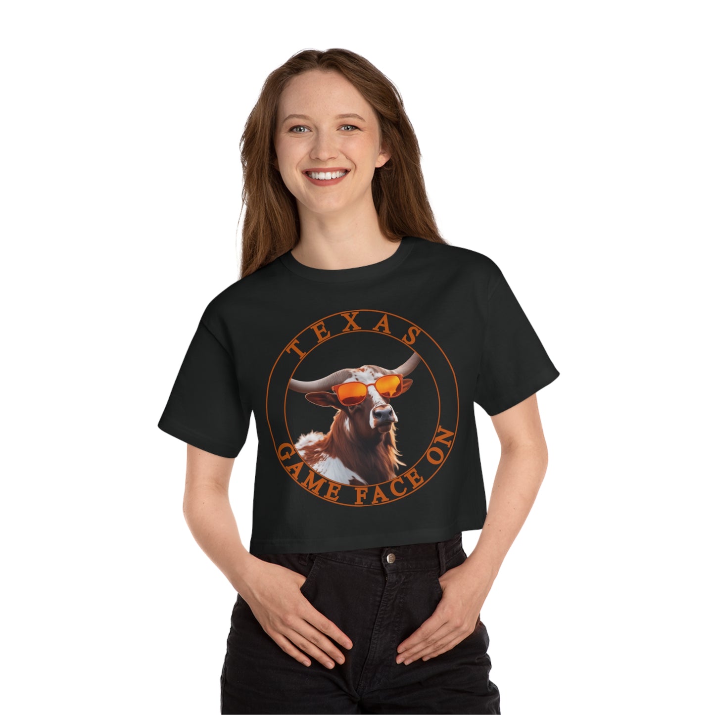 Texas - Game Face On - Women's Heritage Cropped T-Shirt