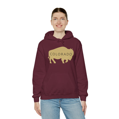 Colorado - Buffalo Silhouette - Unisex Heavy Blend™ Hooded Sweatshirt