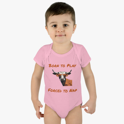 Texas - Born to Play - Infant Baby Rib Bodysuit