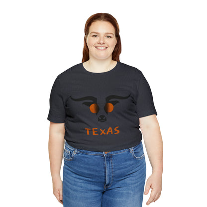 Texas - Longhorn Sunglasses - Unisex Jersey Short Sleeve Tee