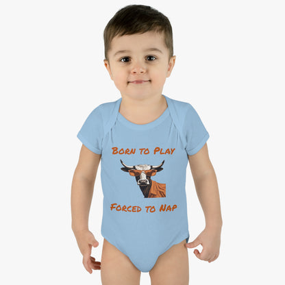 Texas - Born to Play - Infant Baby Rib Bodysuit