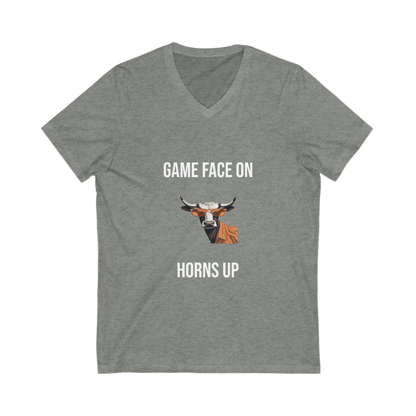 Longhorns - Unisex Jersey Short Sleeve V-Neck Tee