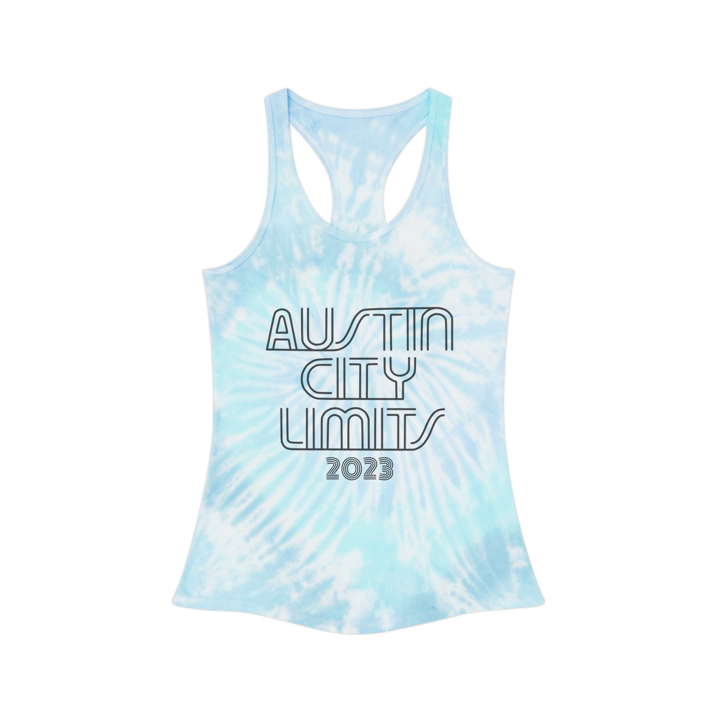 Austin - ACL - Tie Dye Racerback Tank Top Lagoon