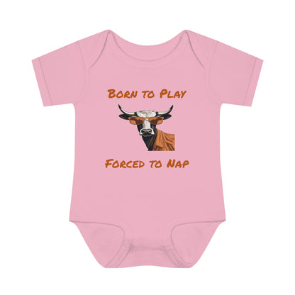 Texas - Born to Play - Infant Baby Rib Bodysuit