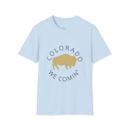 Colorado - Buffalo We Comin Circle - Unisex Softstyle T-Shirt