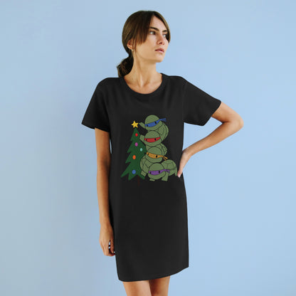 Turtles and Tree - Organic T-Shirt Dress