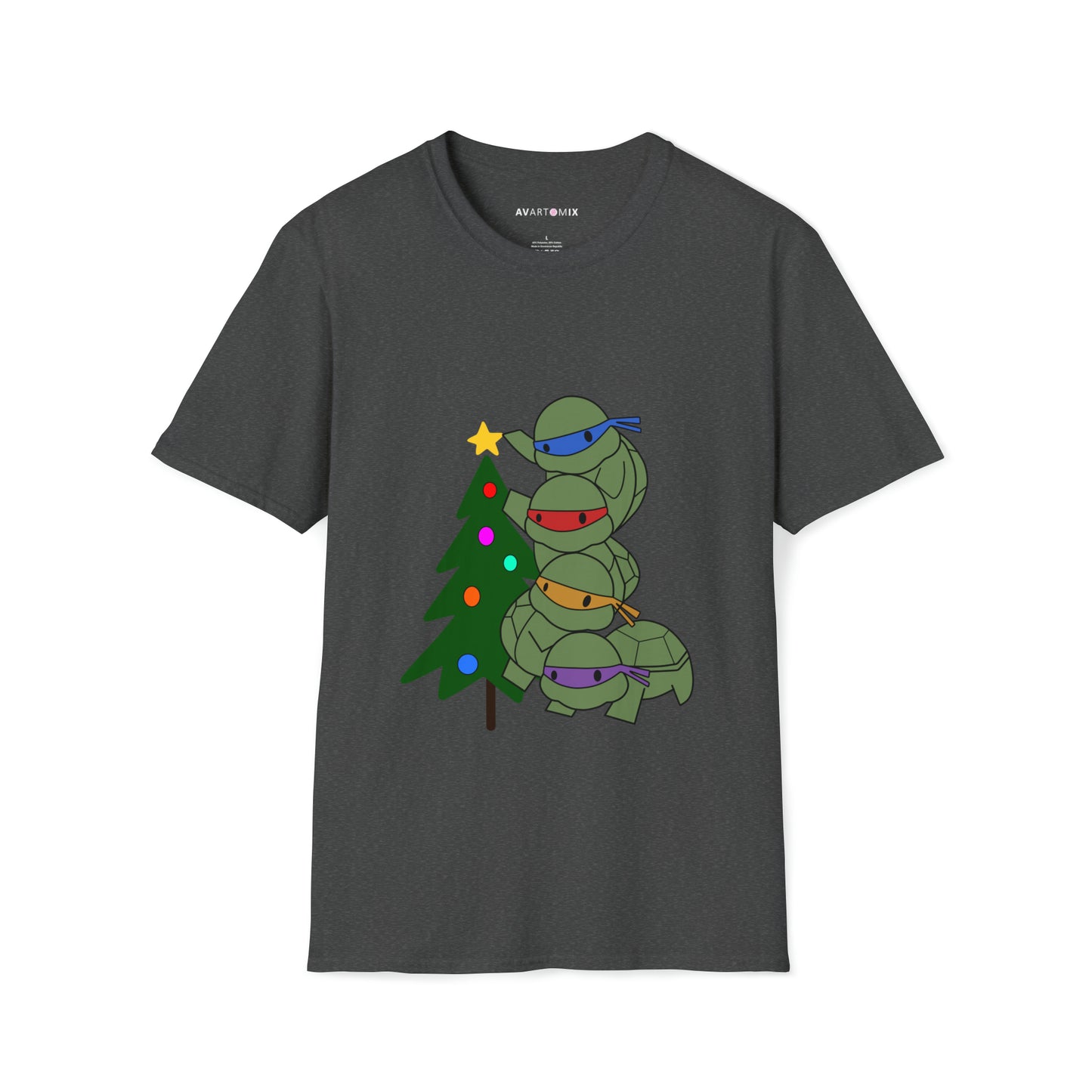 Turtles and Tree - Unisex Softstyle T-Shirt