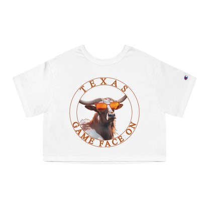 Texas - Game Face On - Women's Heritage Cropped T-Shirt