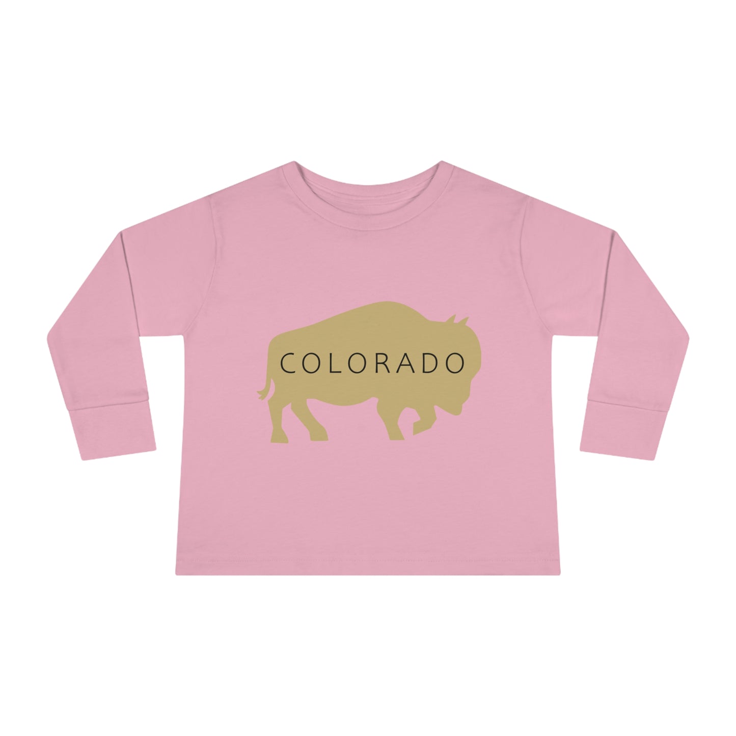 Colorado - Buffalo Silhouette - Toddler Long Sleeve Tee