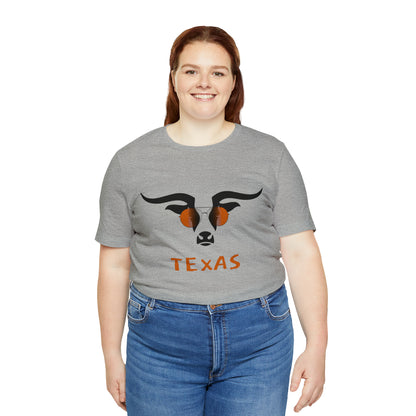 Texas - Longhorn Sunglasses - Unisex Jersey Short Sleeve Tee