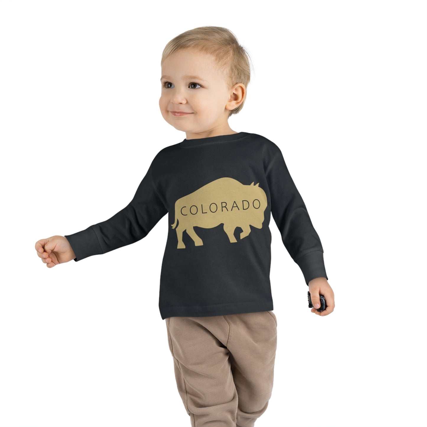 Colorado - Buffalo Silhouette - Toddler Long Sleeve Tee