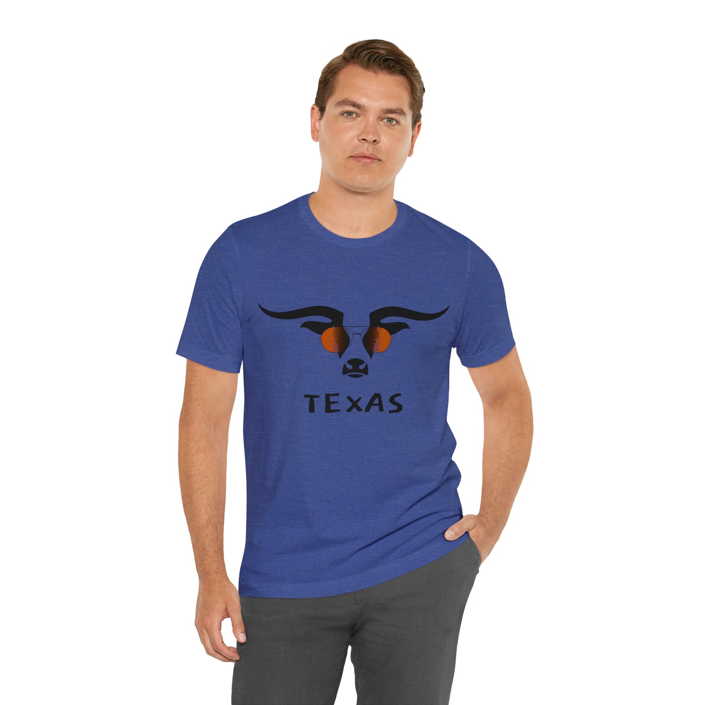 Texas - Longhorn Sunglasses - Unisex Jersey Short Sleeve Tee