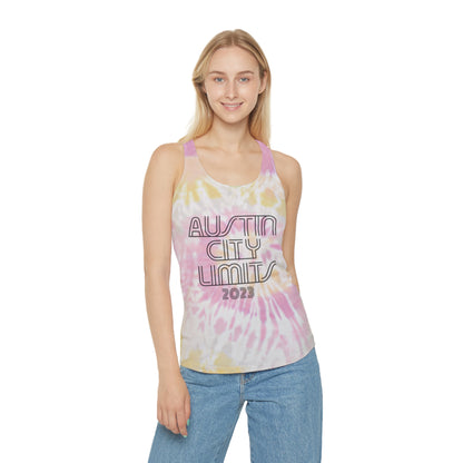 Austin - ACL - Tie Dye Racerback Tank Top Desert Rose