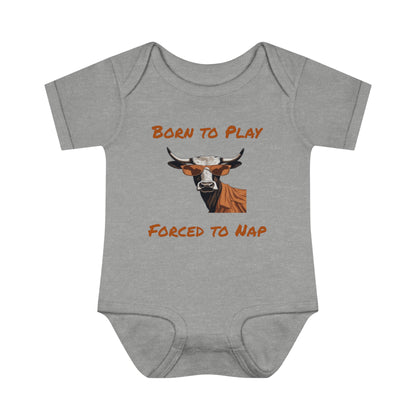 Texas - Born to Play - Infant Baby Rib Bodysuit