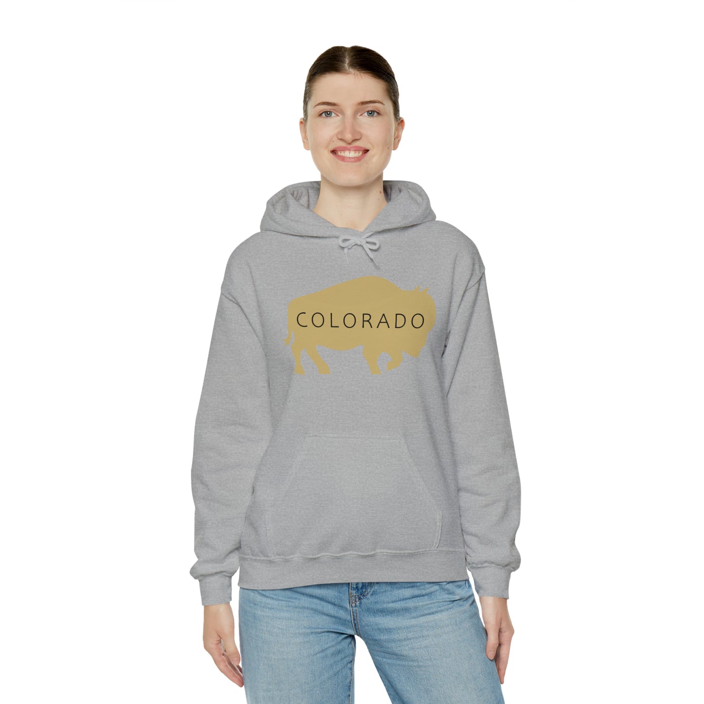 Colorado - Buffalo Silhouette - Unisex Heavy Blend™ Hooded Sweatshirt