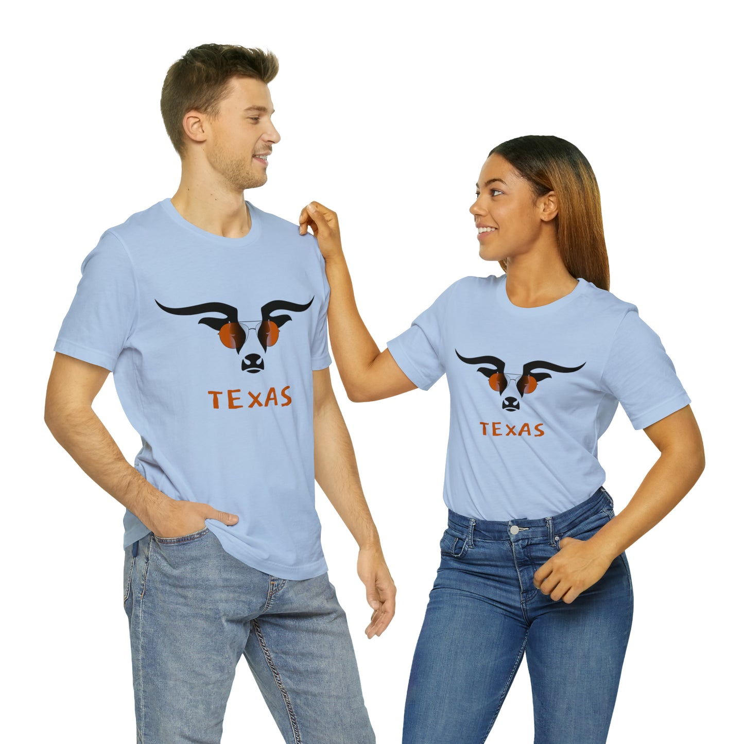 Texas - Longhorn Sunglasses - Unisex Jersey Short Sleeve Tee