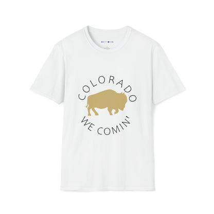 Colorado - Buffalo We Comin Circle - Unisex Softstyle T-Shirt