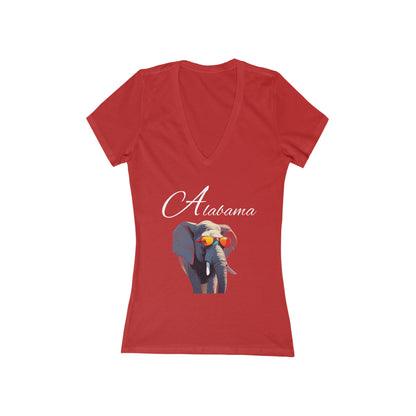 Alabama - Women's Jersey Short Sleeve Deep V-Neck Tee