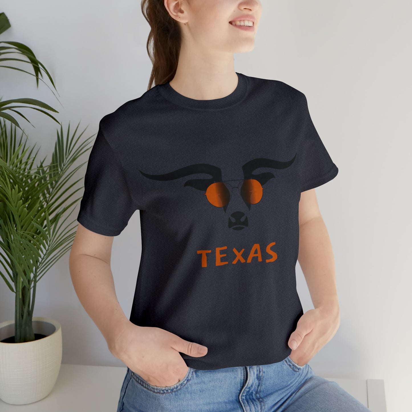 Texas - Longhorn Sunglasses - Unisex Jersey Short Sleeve Tee