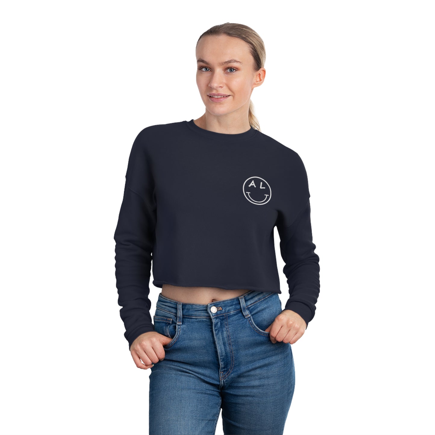 Alabama - Smiley Face - Women's Cropped Sweatshirt