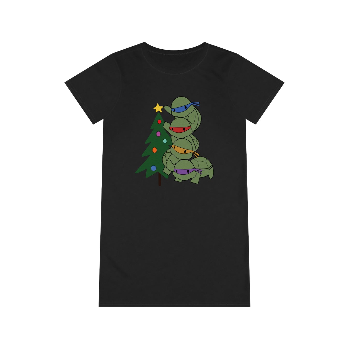 Turtles and Tree - Organic T-Shirt Dress