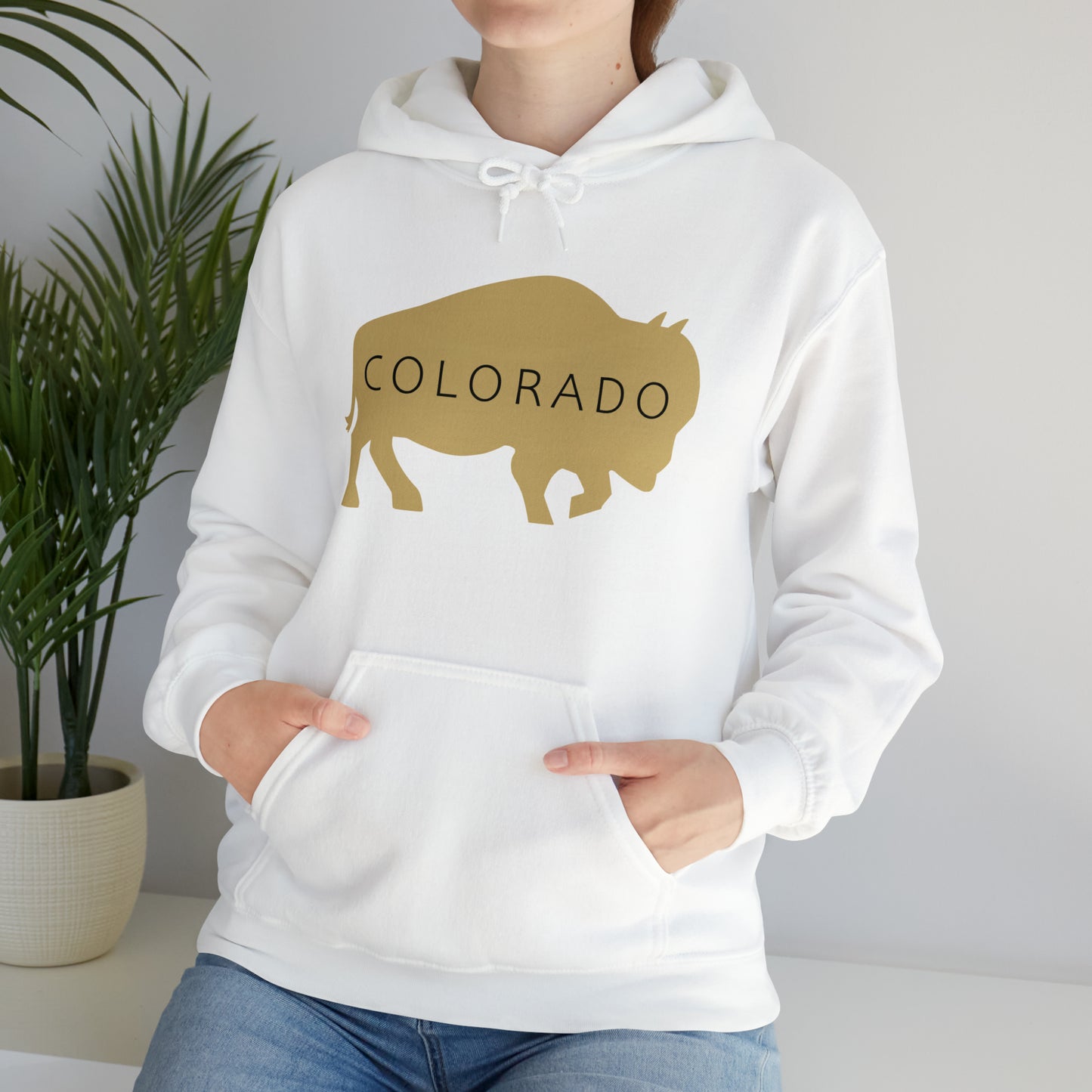 Colorado - Buffalo Silhouette - Unisex Heavy Blend™ Hooded Sweatshirt