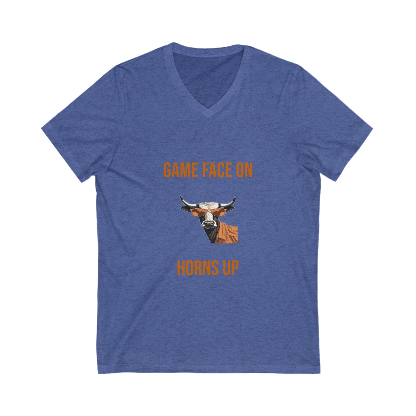 Longhorns - Unisex Jersey Short Sleeve V-Neck Tee