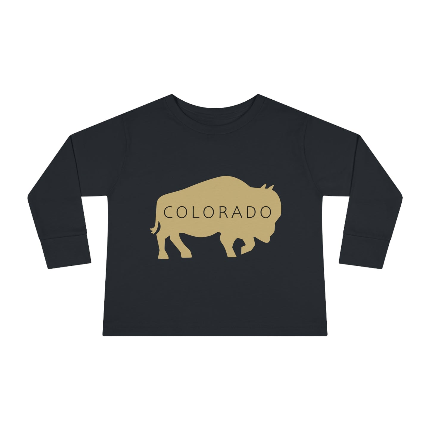 Colorado - Buffalo Silhouette - Toddler Long Sleeve Tee