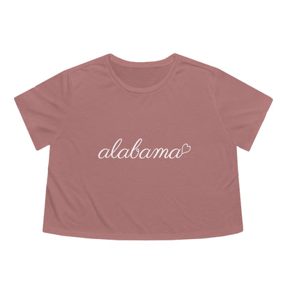 Alabama - Heart - Women's Flowy Cropped Tee