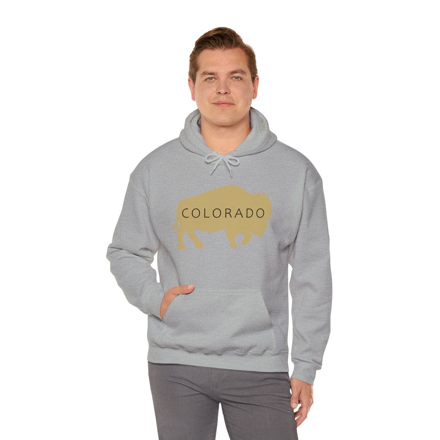 Colorado - Buffalo Silhouette - Unisex Heavy Blend™ Hooded Sweatshirt