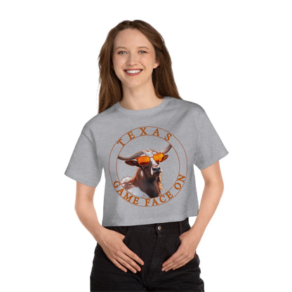 Texas - Game Face On - Women's Heritage Cropped T-Shirt