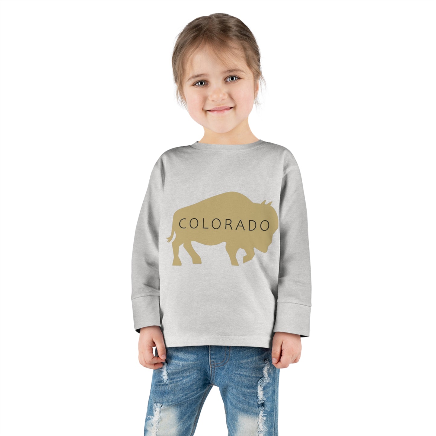 Colorado - Buffalo Silhouette - Toddler Long Sleeve Tee