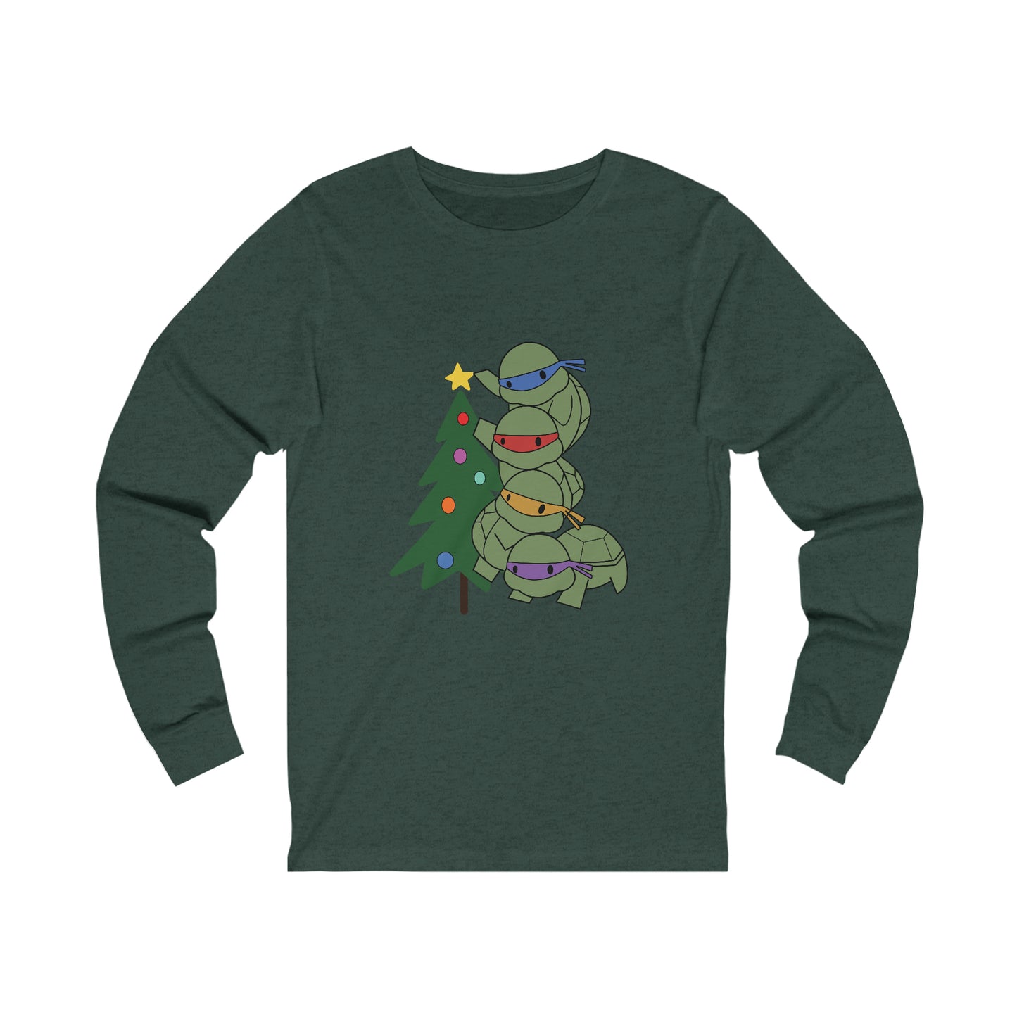 Turtles and Tree - Unisex Jersey Long Sleeve Tee