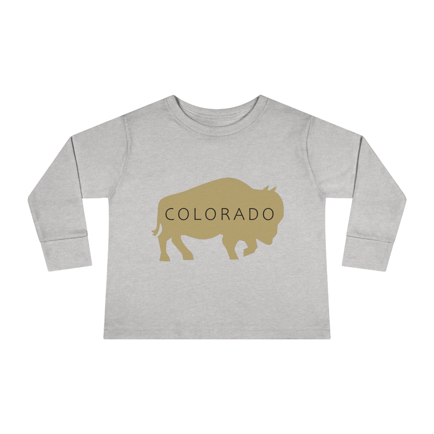 Colorado - Buffalo Silhouette - Toddler Long Sleeve Tee