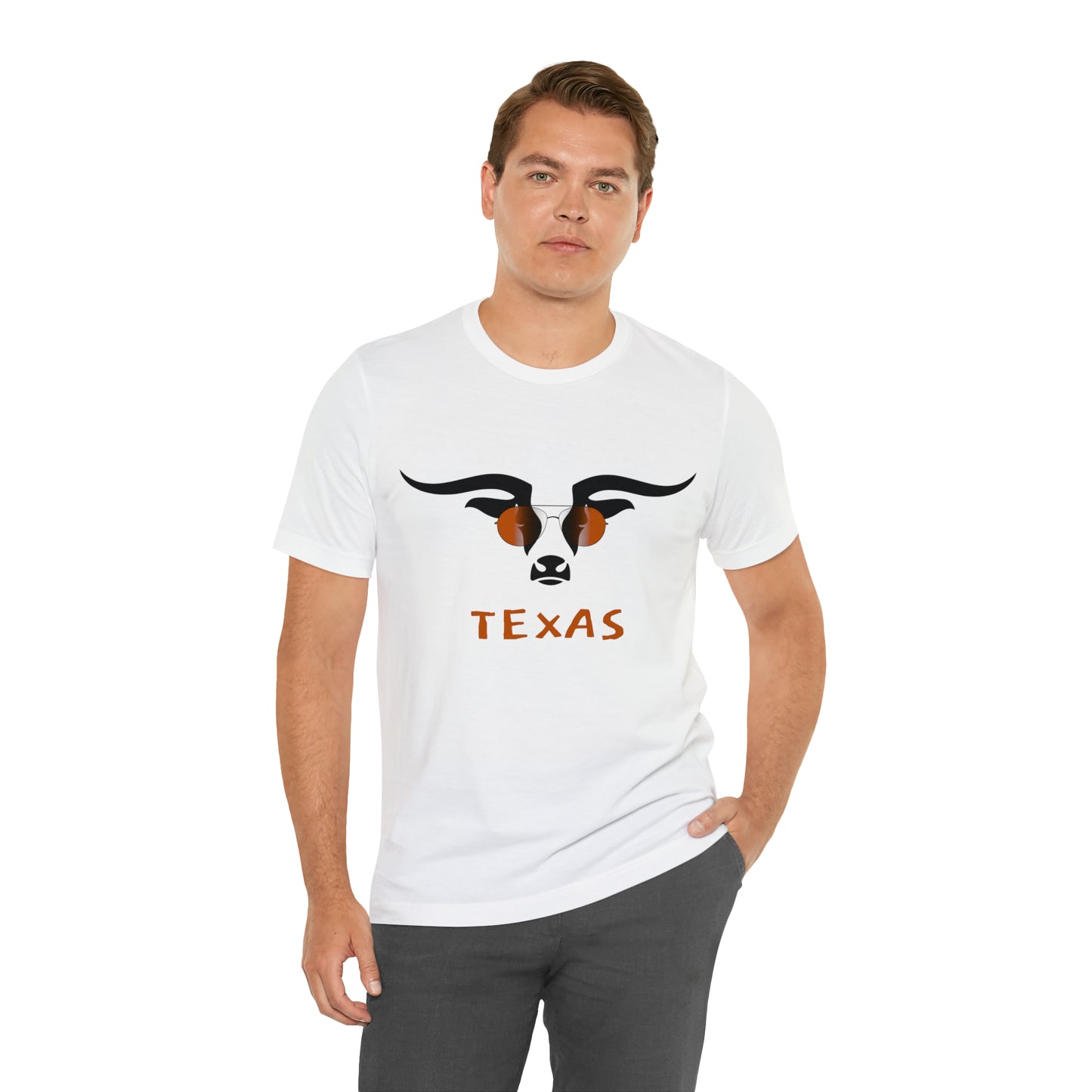 Texas - Longhorn Sunglasses - Unisex Jersey Short Sleeve Tee