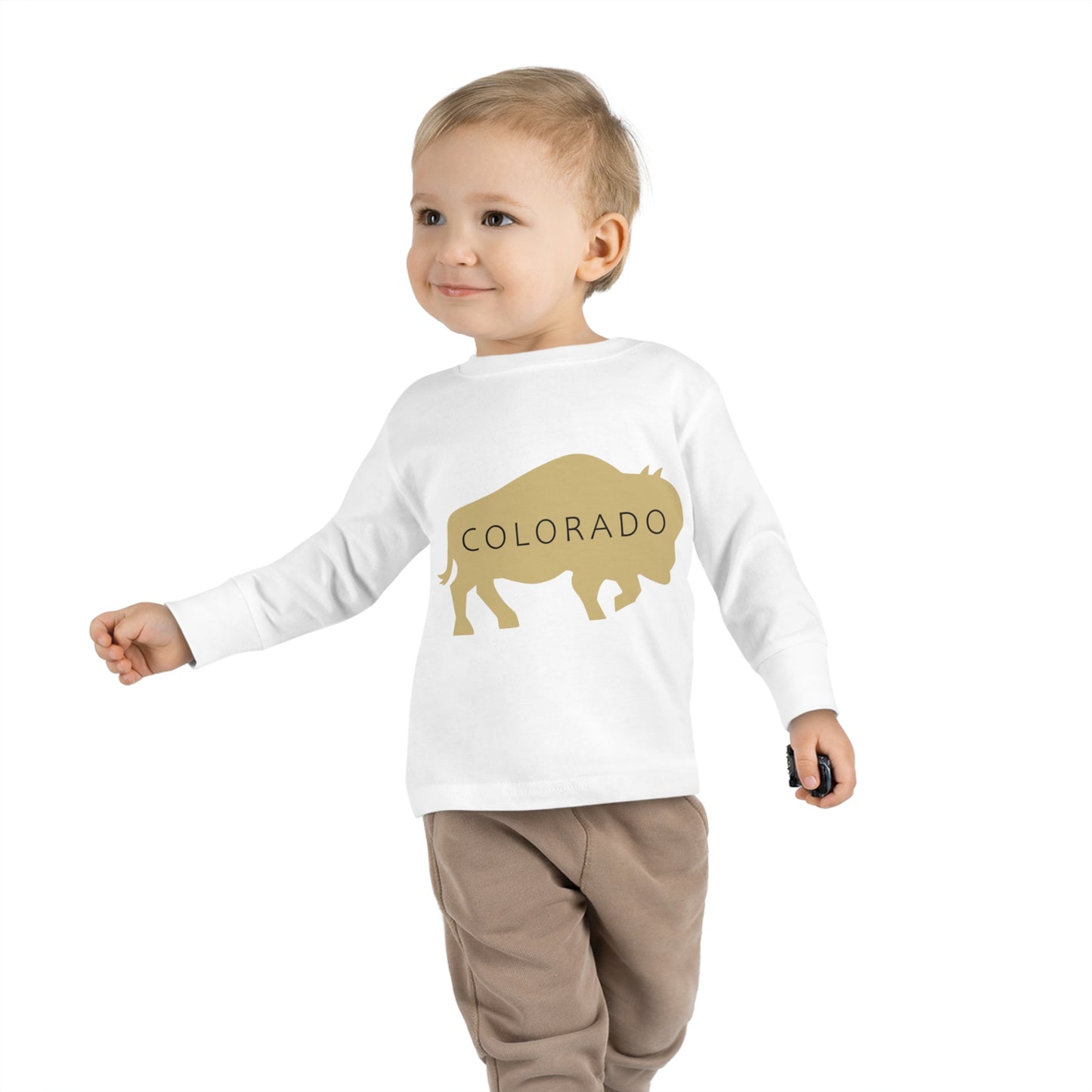 Colorado - Buffalo Silhouette - Toddler Long Sleeve Tee