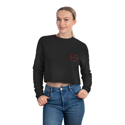 Ohio - State Outline - Women's Cropped Sweatshirt