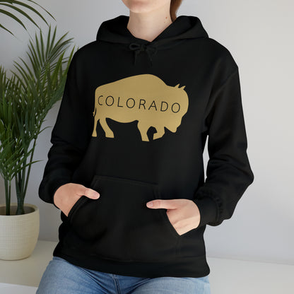 Colorado - Buffalo Silhouette - Unisex Heavy Blend™ Hooded Sweatshirt