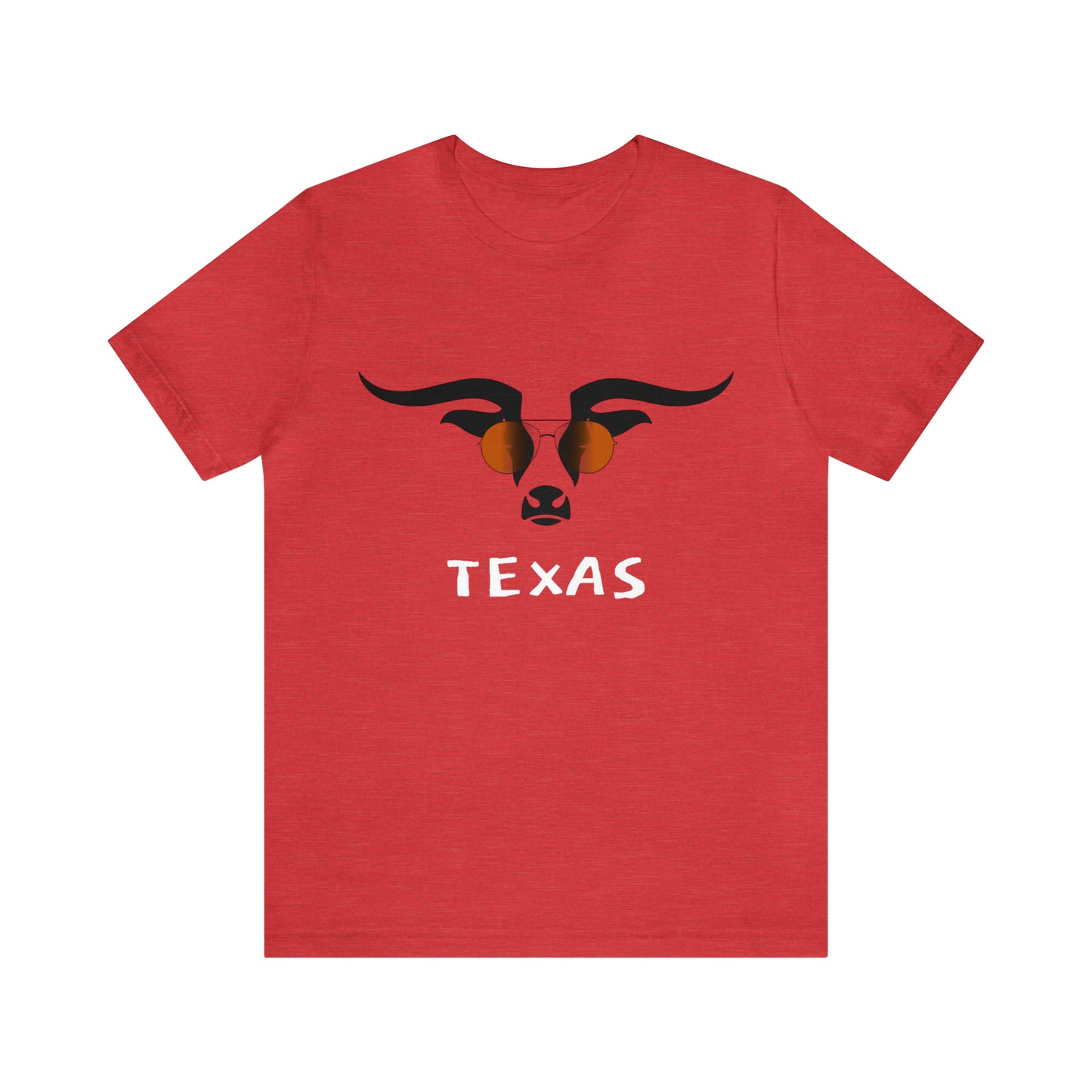 Texas - Longhorn Sunglasses - Unisex Jersey Short Sleeve Tee