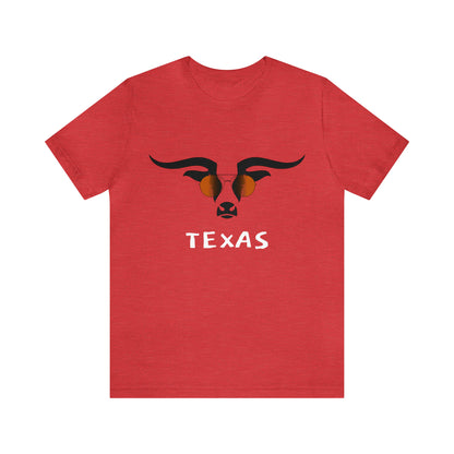 Texas - Longhorn Sunglasses - Unisex Jersey Short Sleeve Tee