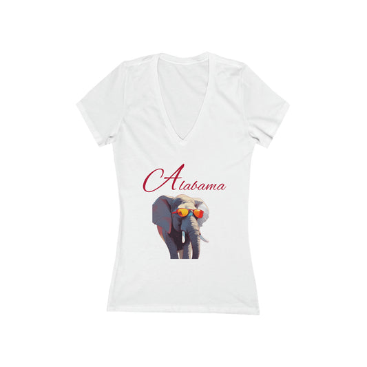 Alabama - Women's Jersey Short Sleeve Deep V-Neck Tee