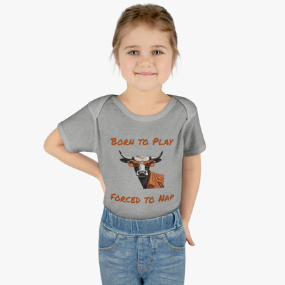 Texas - Born to Play - Infant Baby Rib Bodysuit