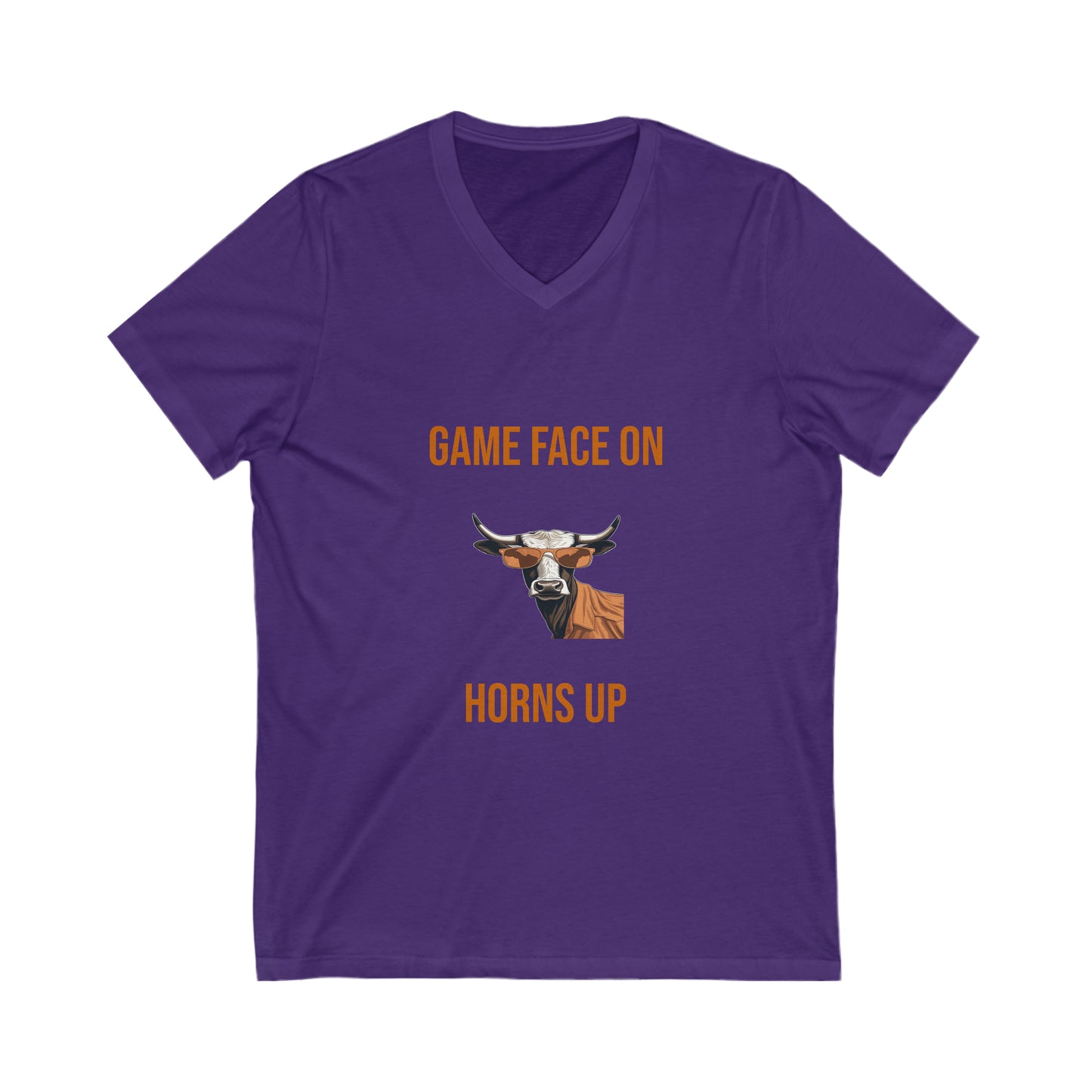 Longhorns - Unisex Jersey Short Sleeve V-Neck Tee