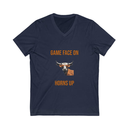 Longhorns - Unisex Jersey Short Sleeve V-Neck Tee