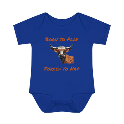 Texas - Born to Play - Infant Baby Rib Bodysuit