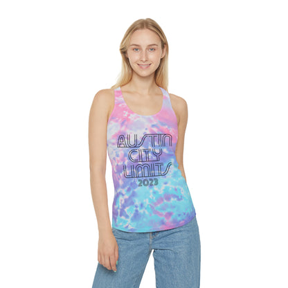 Austin - ACL - Tie Dye Racerback Tank Top Desert Rose