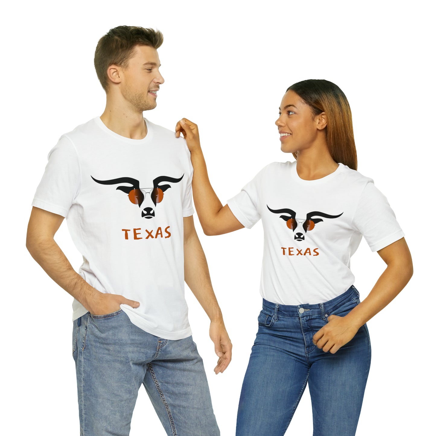 Texas - Longhorn Sunglasses - Unisex Jersey Short Sleeve Tee