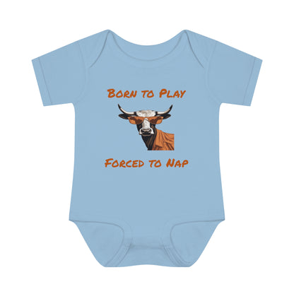 Texas - Born to Play - Infant Baby Rib Bodysuit